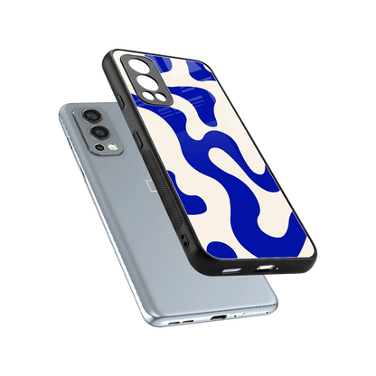 Blue Drift sleek oneplus nord 2 cover with tempered glass back and TPU edges