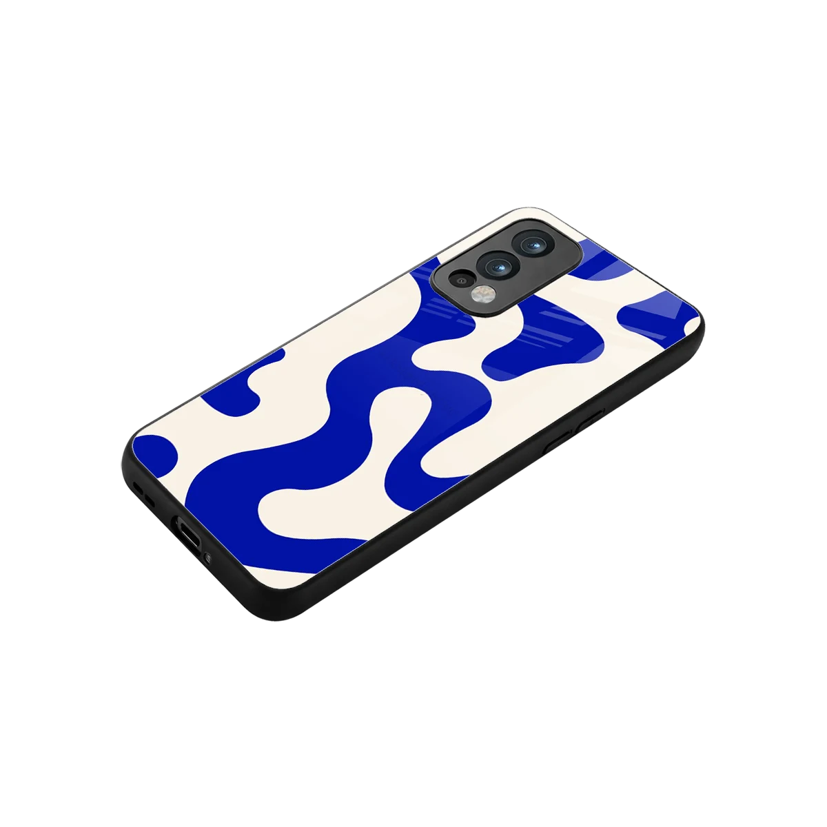 Blue Drift stylish phone case for oneplus nord 2 | glossy glass and slim fit