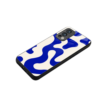Blue Drift stylish phone case for oneplus nord 2 | glossy glass and slim fit