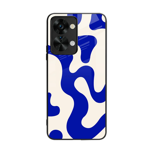 Blue Drift back phone cover | glass case for oneplus nord 2t