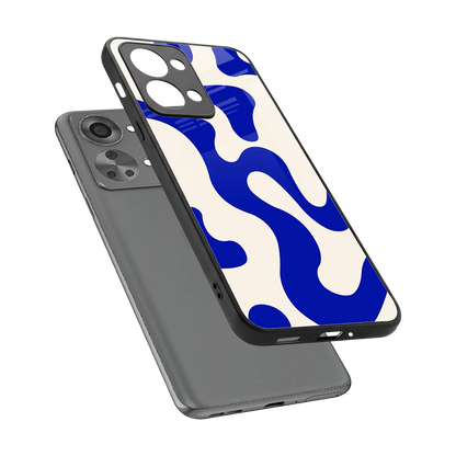 Blue Drift sleek oneplus nord 2t cover with tempered glass back and TPU edges