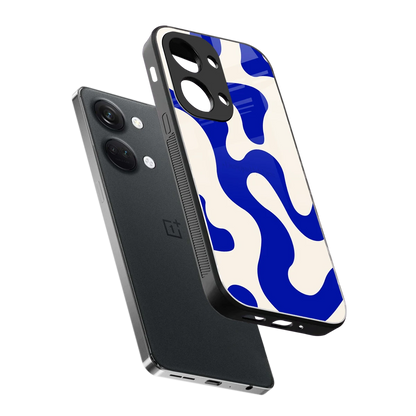 Blue Drift sleek oneplus nord 3 cover with tempered glass back and TPU edges