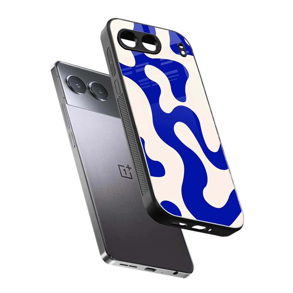 Blue Drift sleek oneplus nord 4 cover with tempered glass back and TPU edges