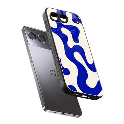 Blue Drift sleek oneplus nord 4 cover with tempered glass back and TPU edges