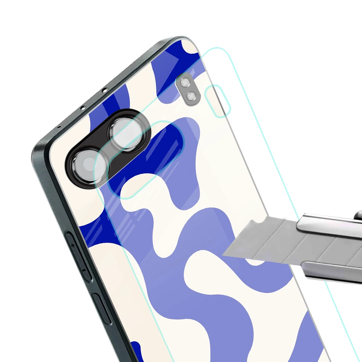 Blue Drift stylish phone case for oneplus nord 4 | glossy glass and slim fit