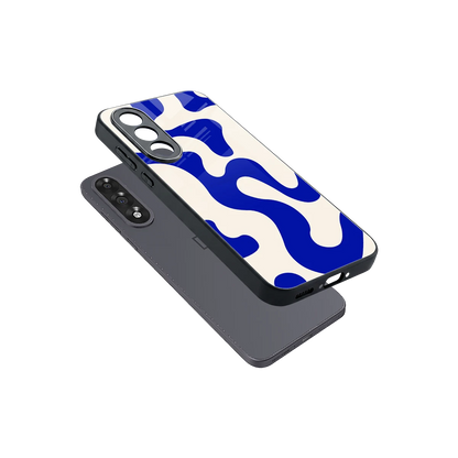Blue Drift sleek oneplus nord 5 cover with tempered glass back and TPU edges