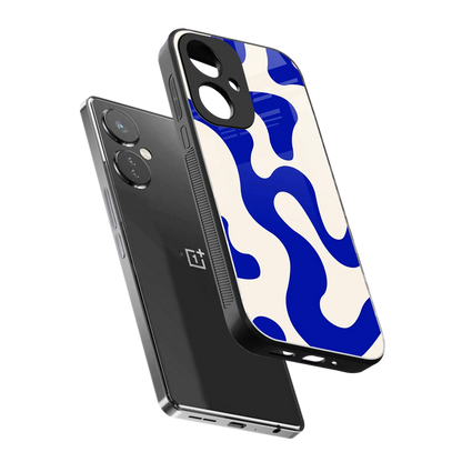Blue Drift sleek oneplus nord ce 3 cover with tempered glass back and TPU edges