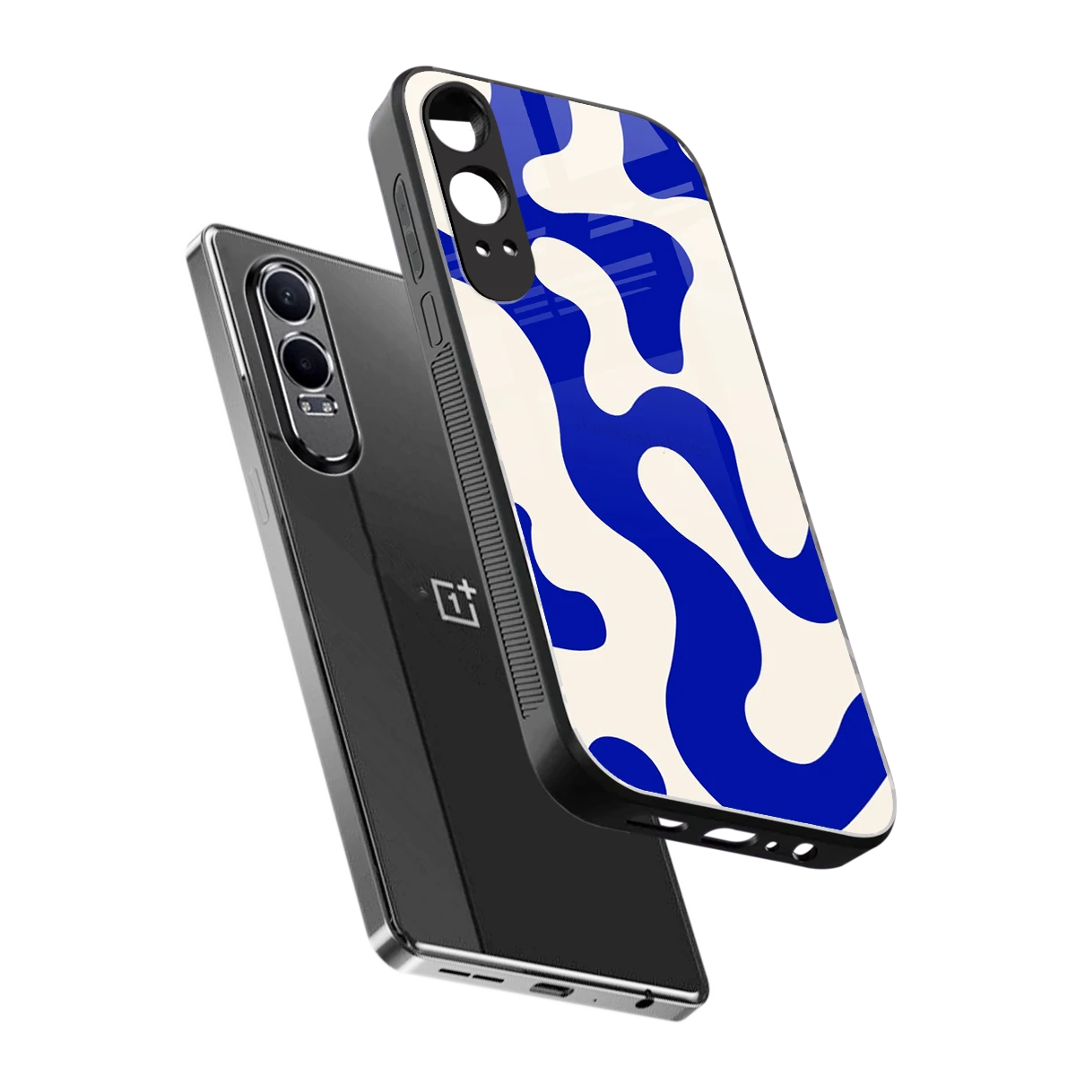 Blue Drift sleek oneplus nord ce 4 lite cover with tempered glass back and TPU edges