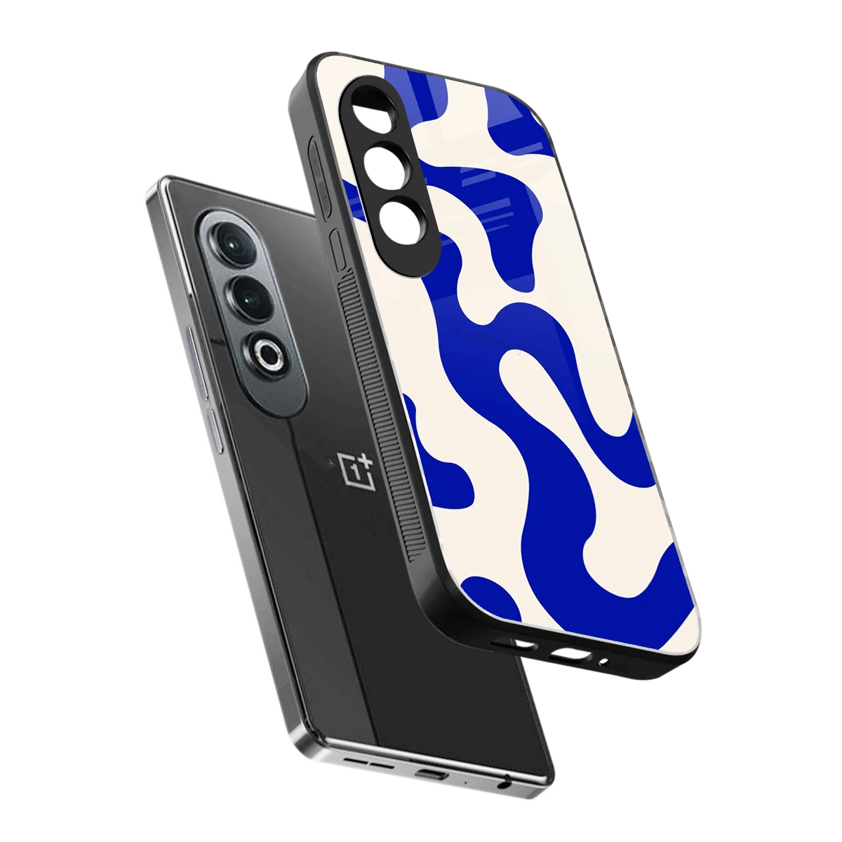 Blue Drift sleek oneplus nord ce 4 cover with tempered glass back and TPU edges