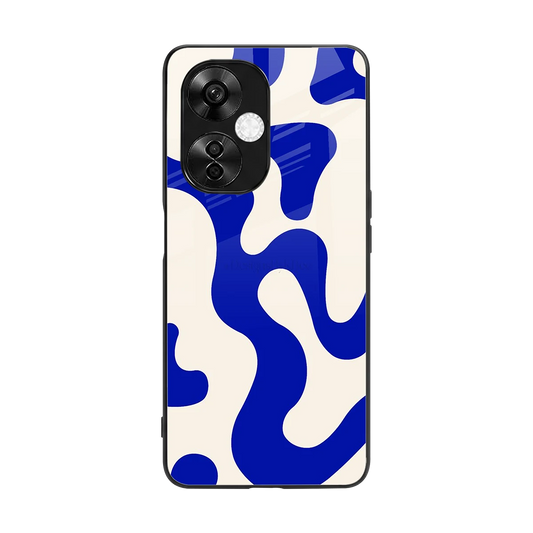 Blue Drift back phone cover | glass case for oneplus nord ce 3 lite