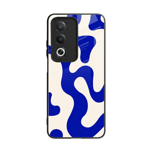 Blue Drift back phone cover | glass case for oppo a3 pro