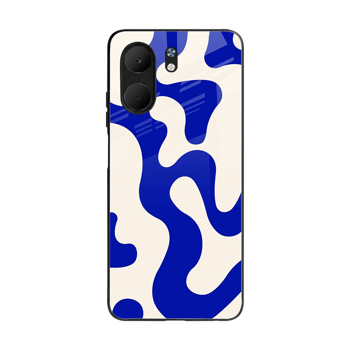 Blue Drift back phone cover | glass case for oppo a5x 5g