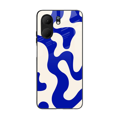 Blue Drift back phone cover | glass case for oppo a5x 5g