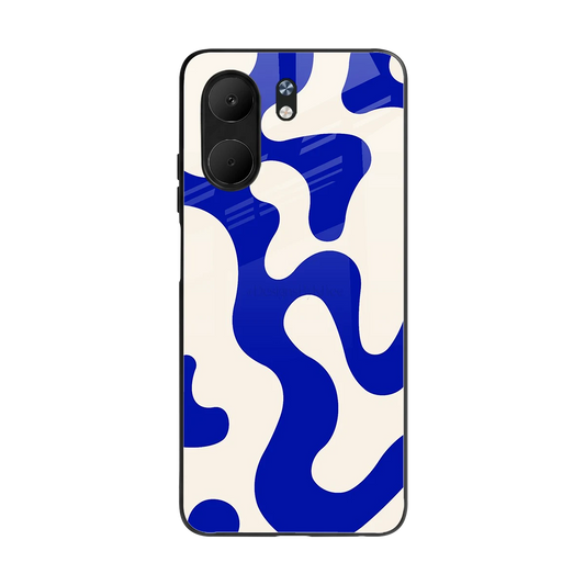 Blue Drift back phone cover | glass case for oppo a5x 5g