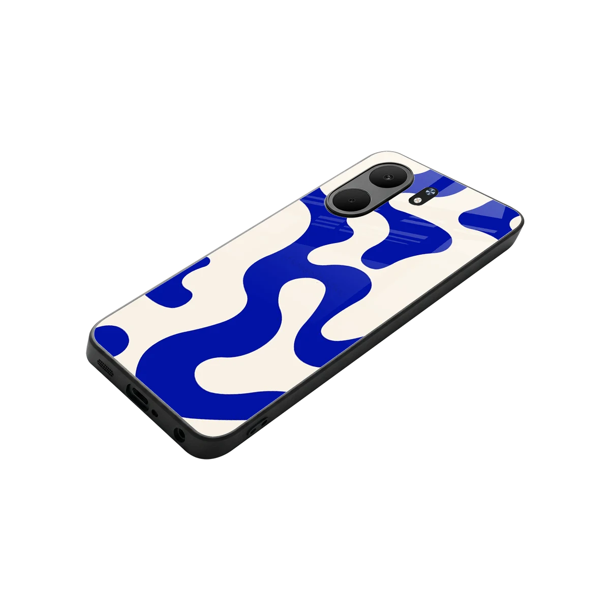 Blue Drift stylish phone case for oppo a5x 5g | glossy glass and slim fit