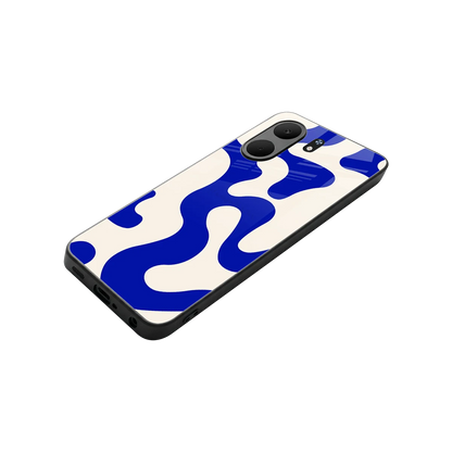 Blue Drift stylish phone case for oppo a5x 5g | glossy glass and slim fit