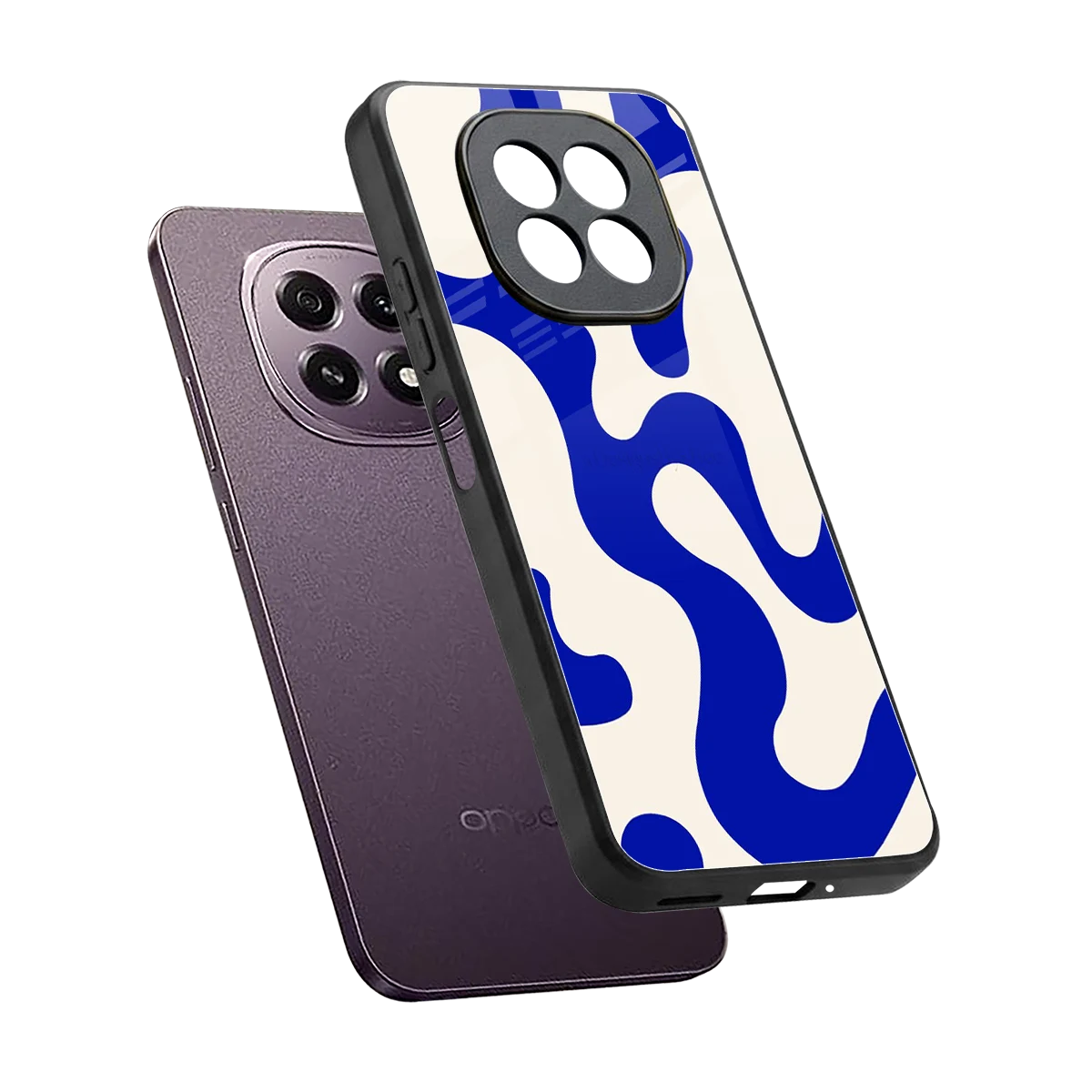 Blue Drift sleek oppo f29 5g cover with tempered glass back and TPU edges
