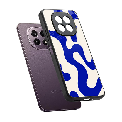 Blue Drift sleek oppo f29 5g cover with tempered glass back and TPU edges