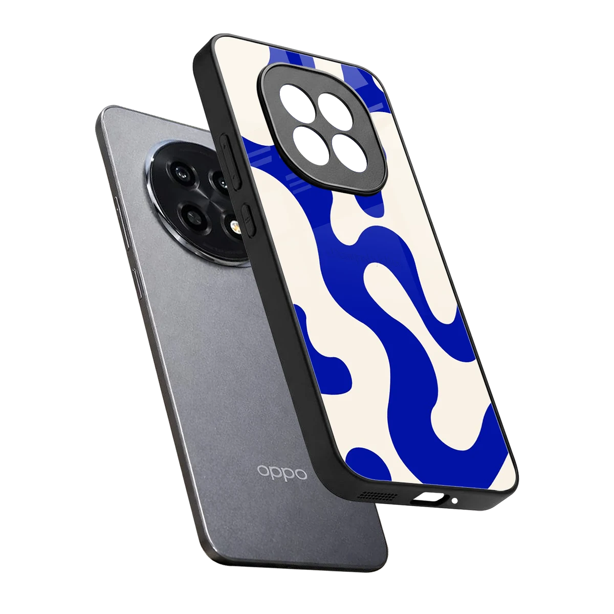 Blue Drift sleek oppo f29 pro 5g cover with tempered glass back and TPU edges