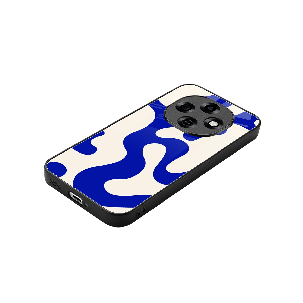 Blue Drift stylish phone case for oppo f31 pro 5g | glossy glass and slim fit