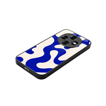 Blue Drift stylish phone case for oppo f31 pro 5g | glossy glass and slim fit