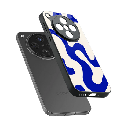 Blue Drift sleek oppo find x8 cover with tempered glass back and TPU edges