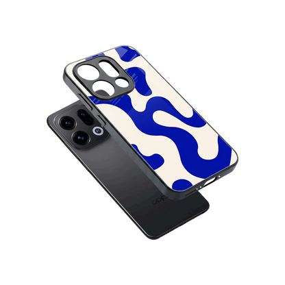 Blue Drift sleek oppo find x9 cover with tempered glass back and TPU edges