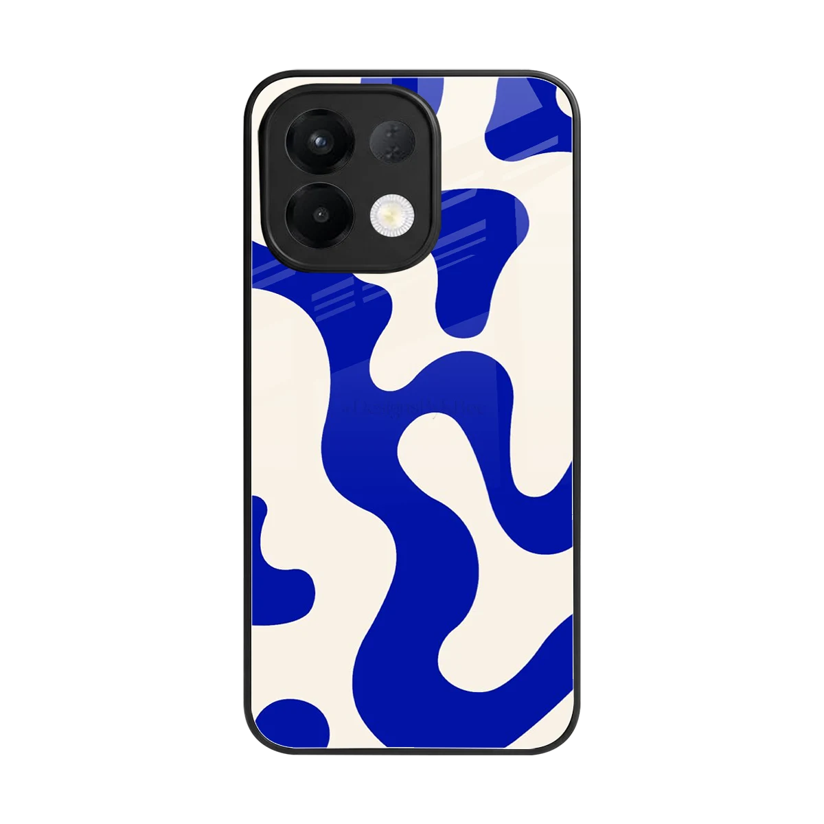 Blue Drift back phone cover | glass case for oppo k13 5g