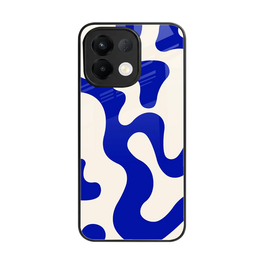 Blue Drift back phone cover | glass case for oppo k13 5g