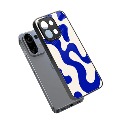 Blue Drift sleek oppo k13 5g cover with tempered glass back and TPU edges
