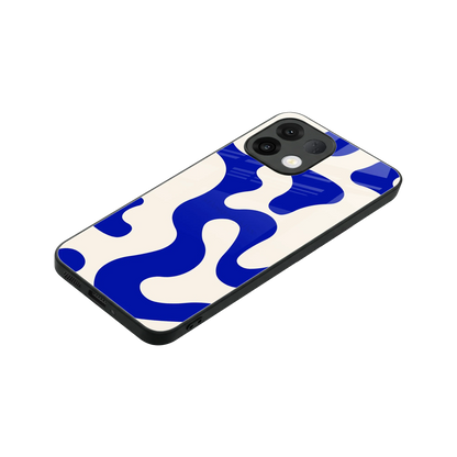 Blue Drift stylish phone case for oppo k13 5g | glossy glass and slim fit