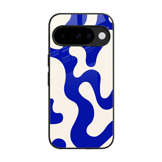 Blue Drift back phone cover | glass case for google pixel 10