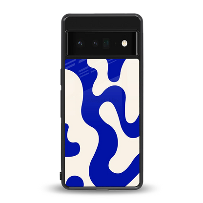 Blue Drift back phone cover | glass case for google pixel 6 pro