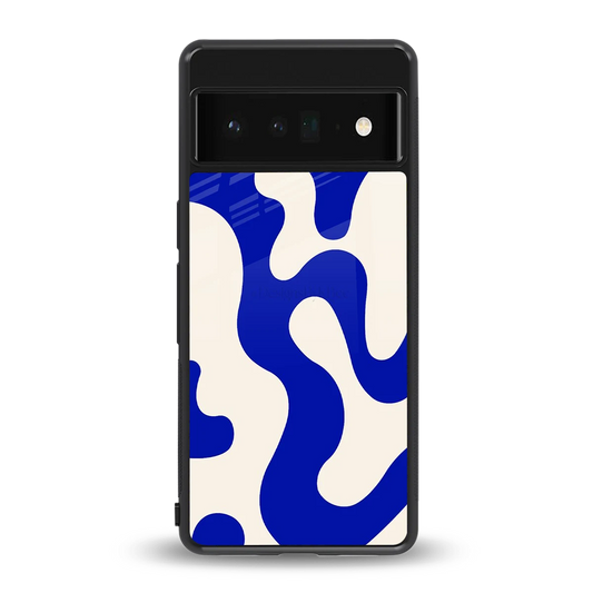 Blue Drift back phone cover | glass case for google pixel 6 pro
