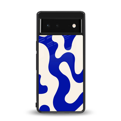 Blue Drift back phone cover | glass case for google pixel 6