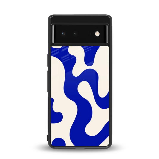 Blue Drift back phone cover | glass case for google pixel 6a