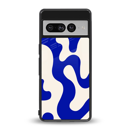 Blue Drift back phone cover | glass case for google pixel 7 pro