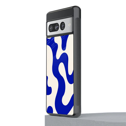 Blue Drift stylish phone case for google pixel 7 pro | glossy glass and slim fit