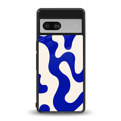 Blue Drift back phone cover | glass case for google pixel 7a