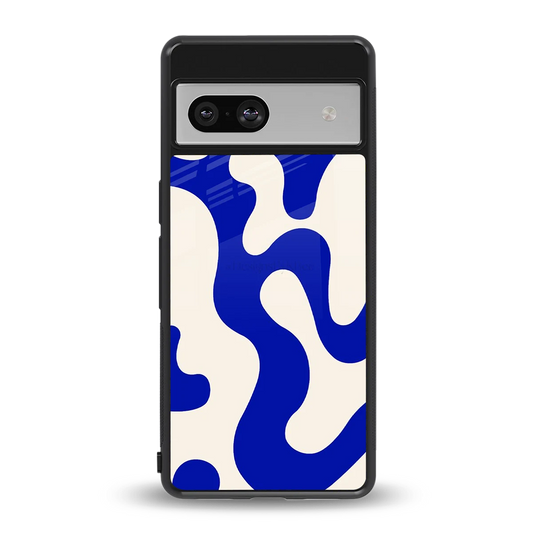 Blue Drift back phone cover | glass case for google pixel 7a