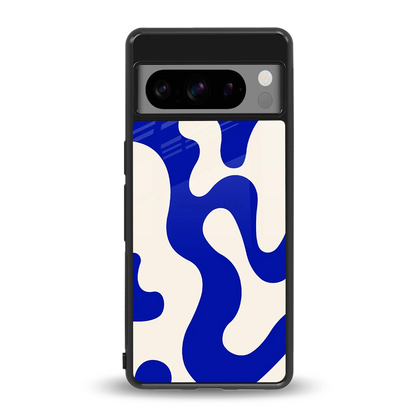 Blue Drift back phone cover | glass case for google pixel 8 pro