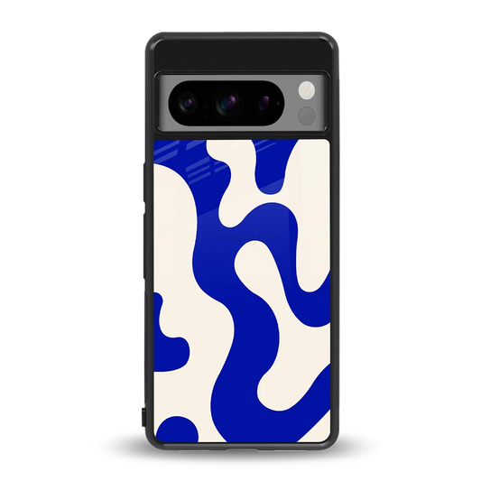Blue Drift back phone cover | glass case for google pixel 8 pro