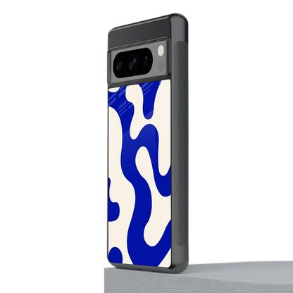 Blue Drift stylish phone case for google pixel 8 pro | glossy glass and slim fit