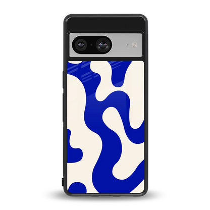 Blue Drift back phone cover | glass case for google pixel 8