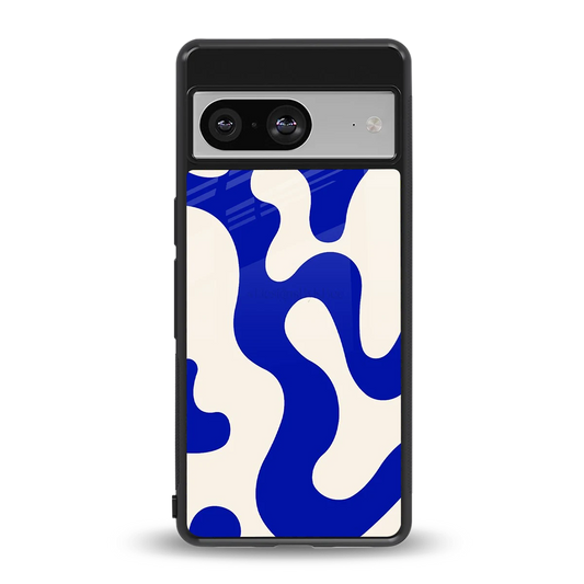 Blue Drift back phone cover | glass case for google pixel 8