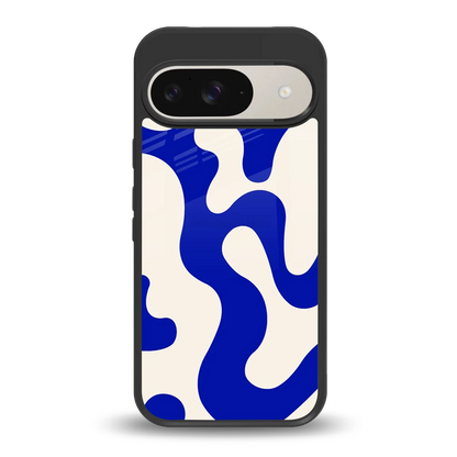 Blue Drift back phone cover | glass case for google pixel 9