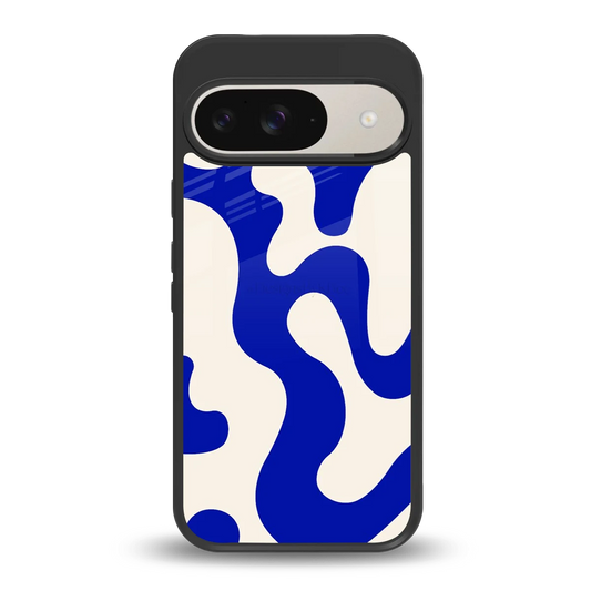 Blue Drift back phone cover | glass case for google pixel 9