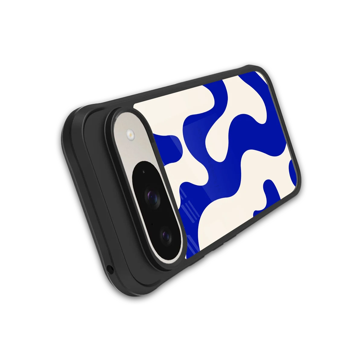 Blue Drift stylish phone case for google pixel 9 | glossy glass and slim fit