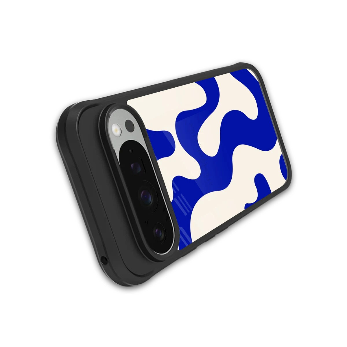 Blue Drift stylish phone case for google pixel 9 pro | glossy glass and slim fit