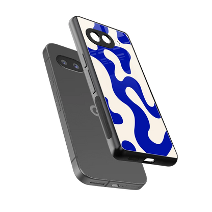 Blue Drift sleek google pixel 10a cover with tempered glass back and TPU edges